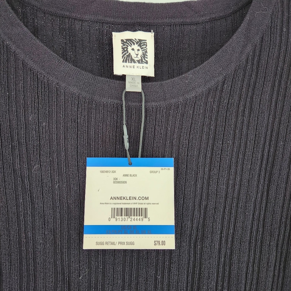 Black Ribbed Short Sleeve Top - Picture 5 of 6